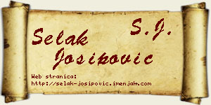 Selak Josipović vizit kartica